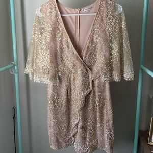 Here comes the sun sequin mini dress
